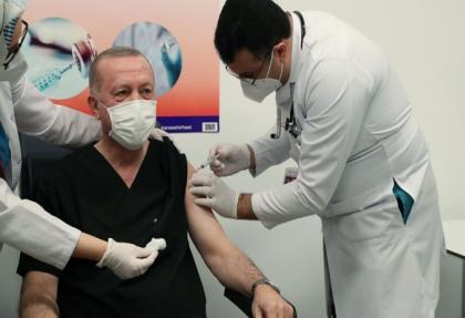 Bşk Erdoğan da korona virüsü için aşı oldu